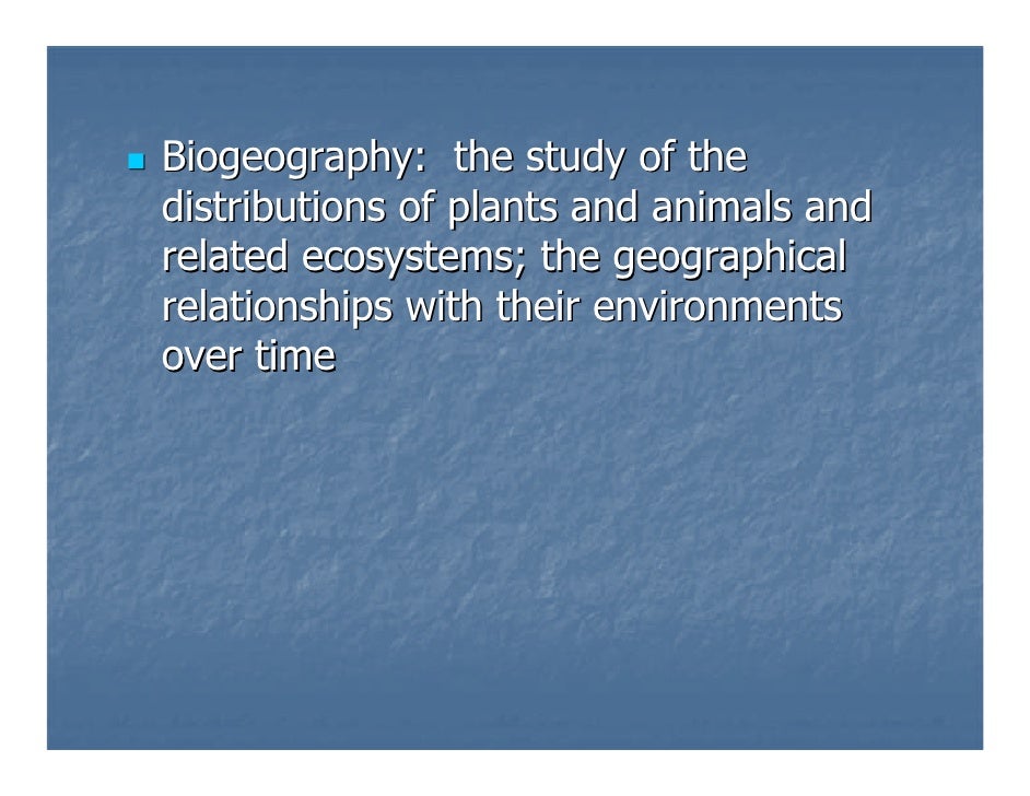 Biogeography