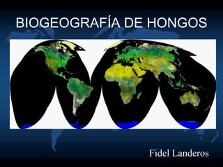 BIOGEOGRAFÍA DE HONGOS
Fidel Landeros
 