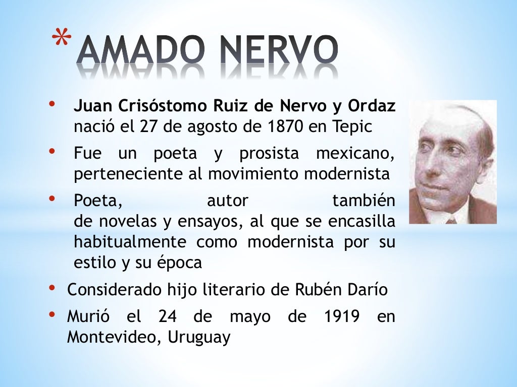 Biografía de amado nervo