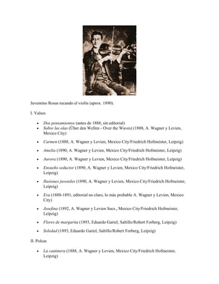 Biografía de juventino rosas | DOC