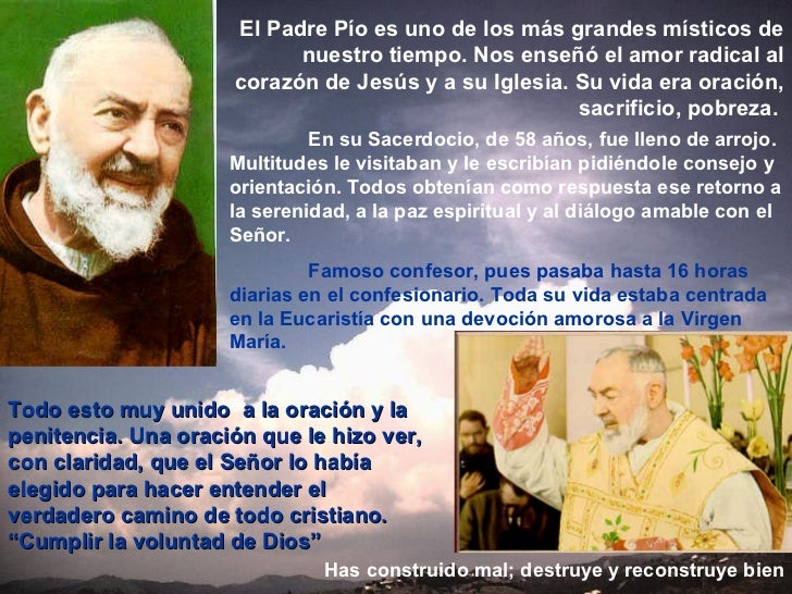 Vida Del Padre Pio En Español