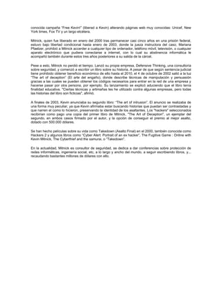 Biografía kevin mitnick