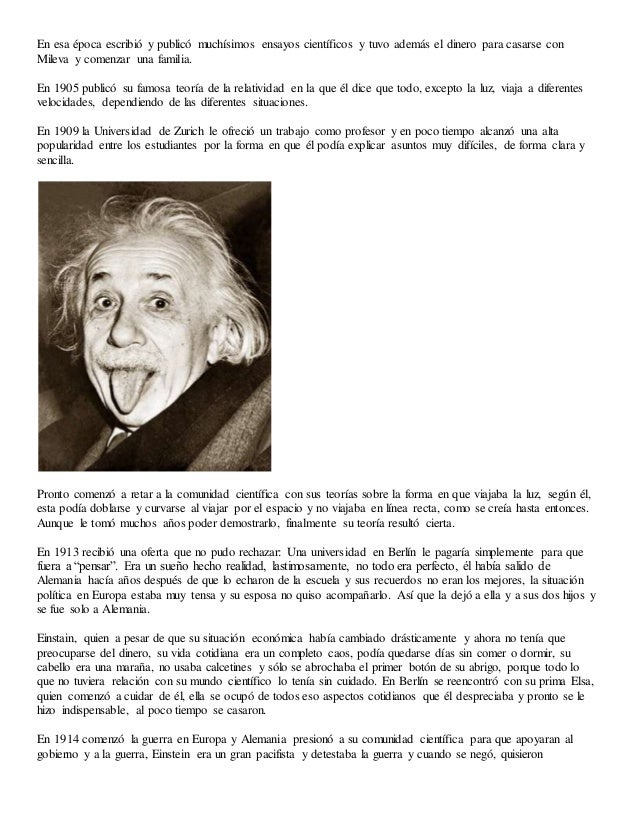 Biografia De Albert Einstein