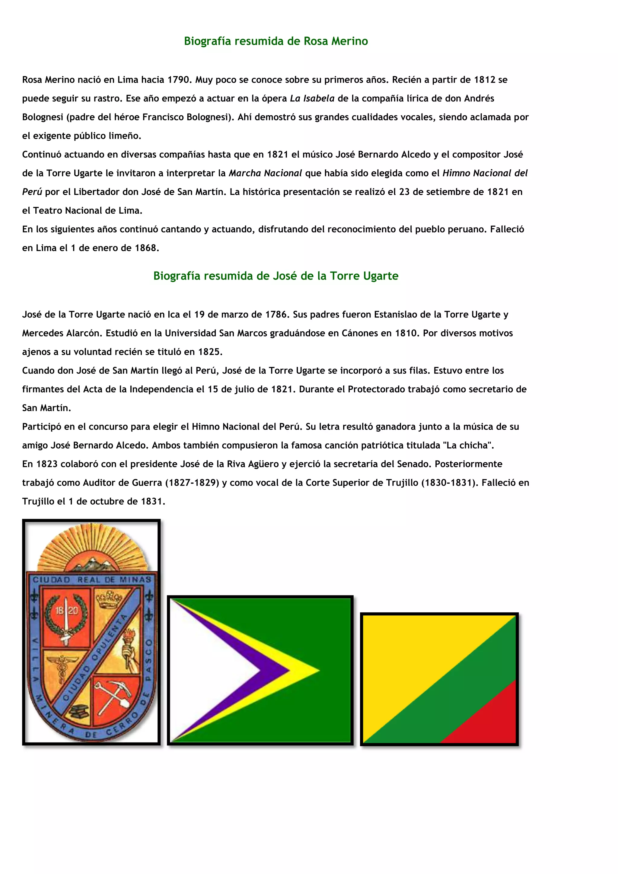 Biografía resumida de rosa merino | DOCX