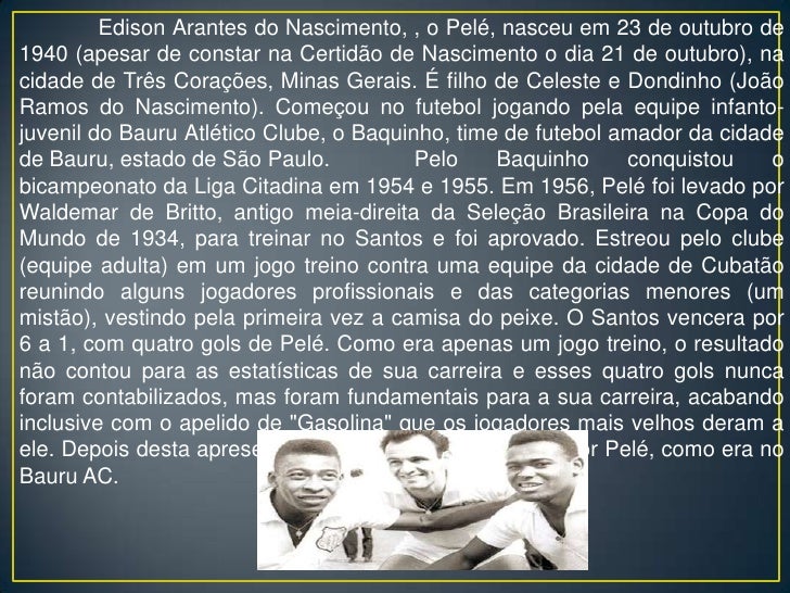 Biografia do Pelé