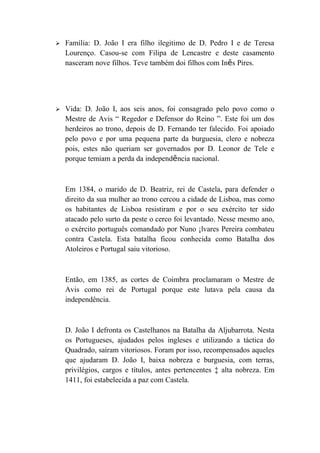 Biografia De D. JoãO I