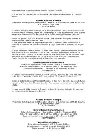 Biografia De Los Presidentes De El Salvador PDF