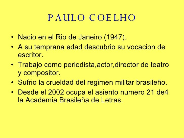 Biografia De Paulo Coelho