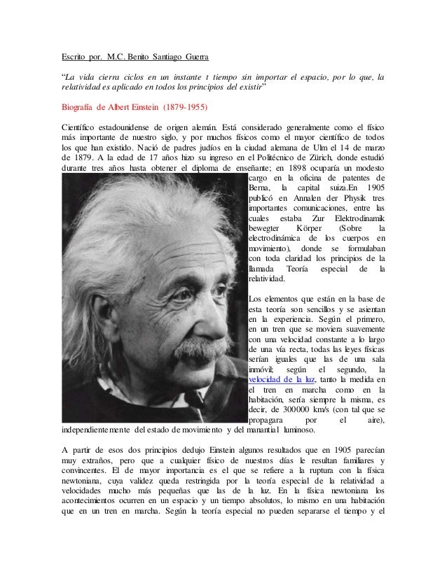 Biografia albert eistein