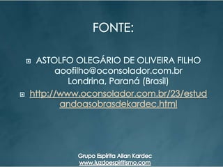 Biografia Allan Kardec - Estudando: livro o que é o espiritismo n.2