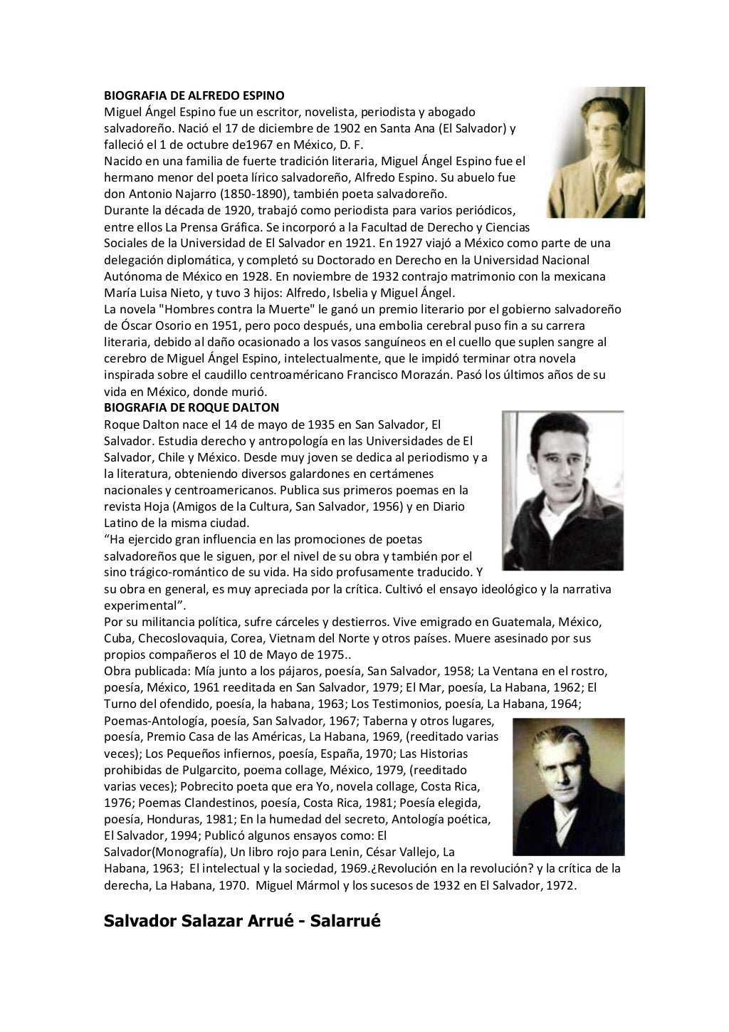 Biografia de alfredo espino