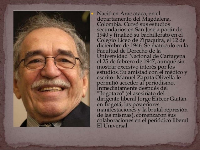 Biografia de gabriel garcía márquez