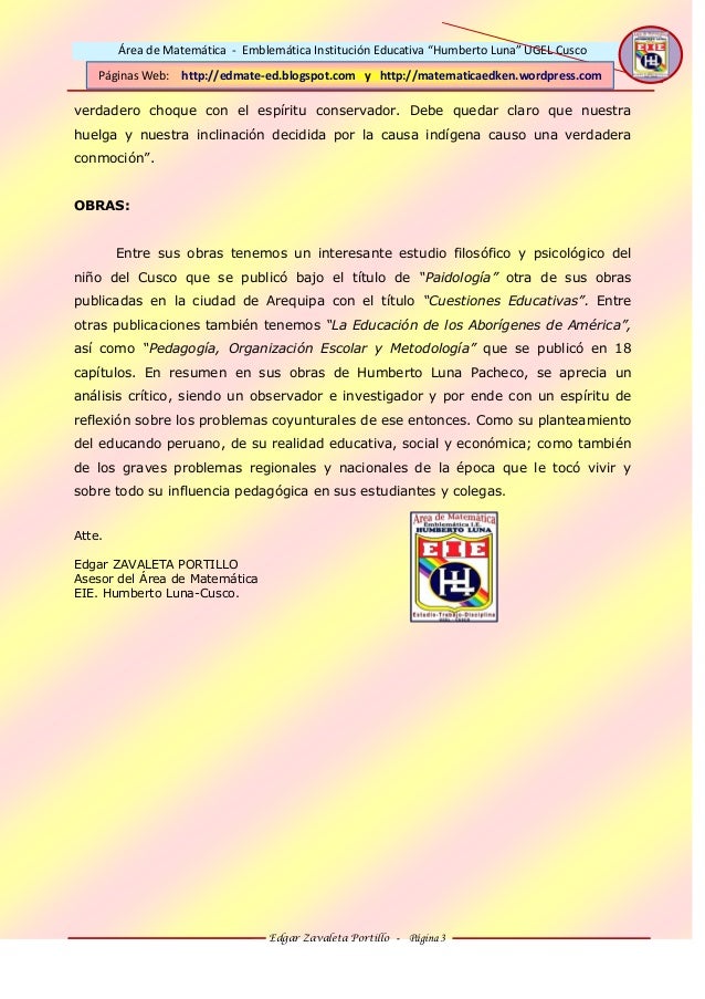 Biografia de HUMBERTO LUNA PACHECO_Cusco