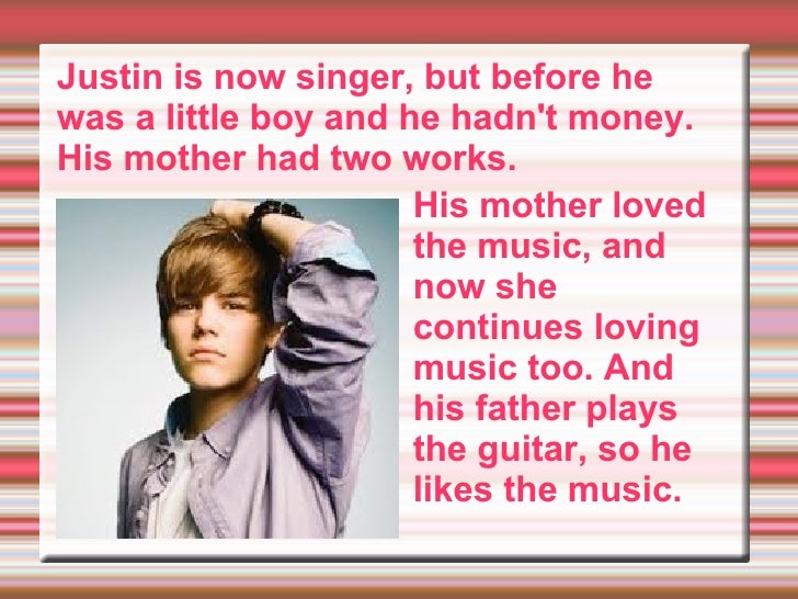 Biografia De Justin Bieber En Ingles
