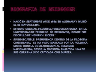 Biografia de nieidegger martha