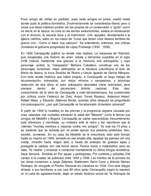 Biografia de tomás carrasquilla naranjo