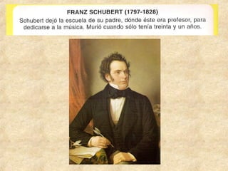 Biografia f. schubert( 1797 1828)