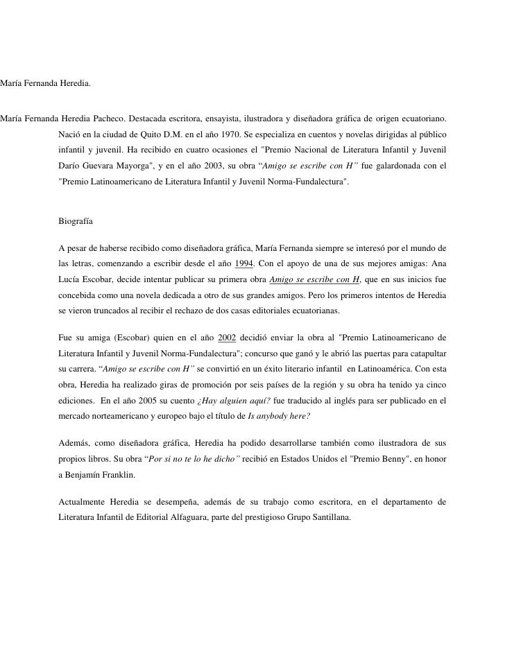 Biografia maria fernanda heredia