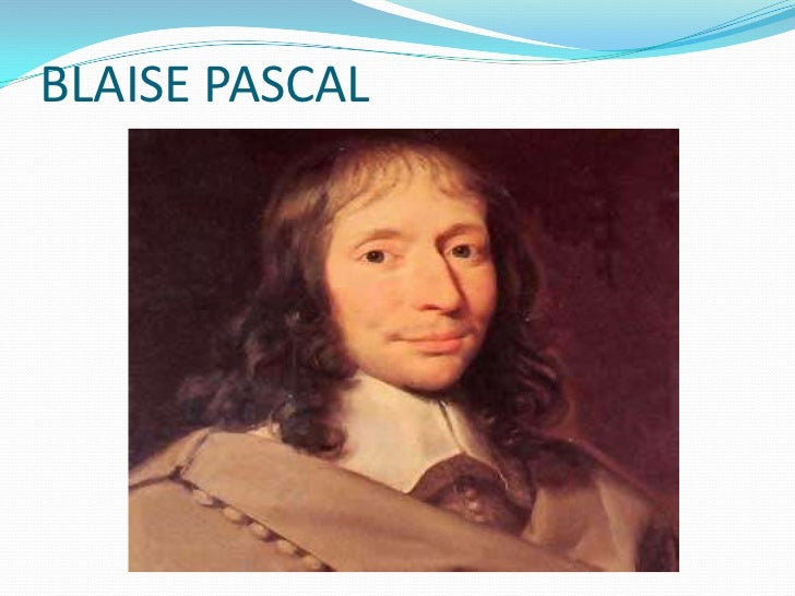 Biografia De Blaise Pascal Y Joseph Bramah