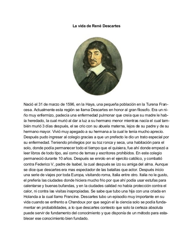 Biografía René Descartes
