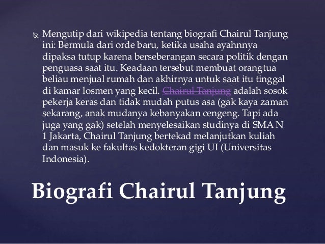 Biografi Chairul Tanjung Lengkap Inspirasi Bisnis Biografi Chairul Tanjung Lengkap Inspirasi Bisnis