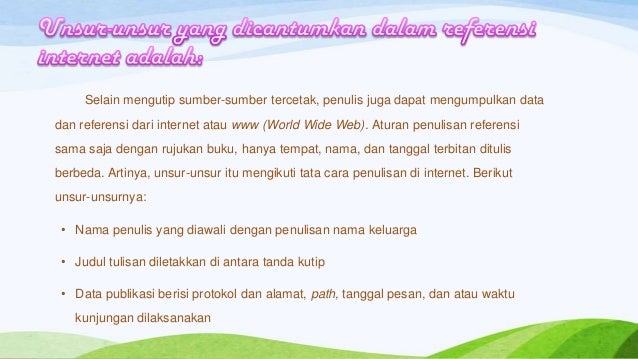 Contoh Daftar Pustaka Referensi Dari Internet - Contoh M