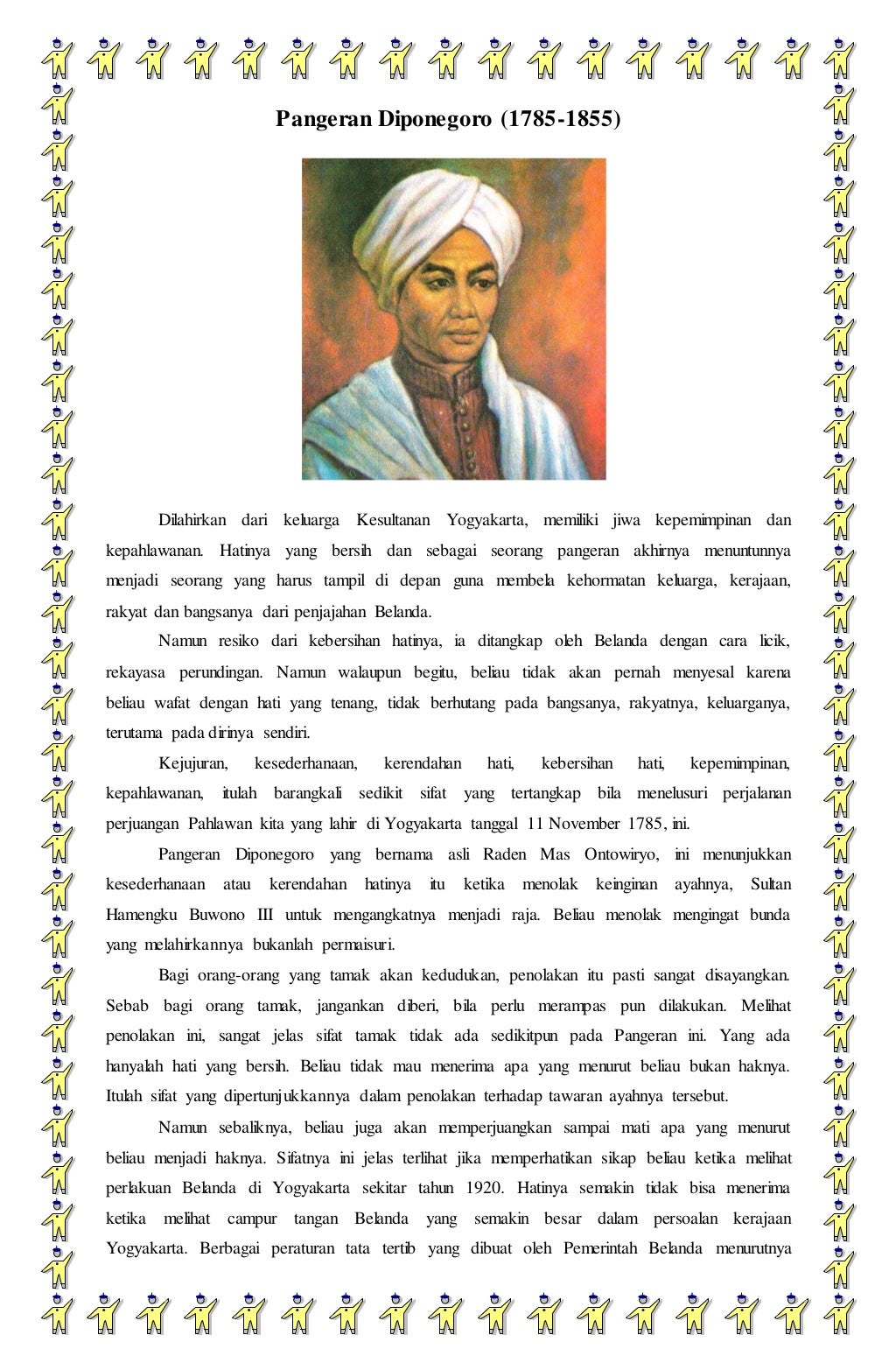 Biografi Pangeran Diponegoro Dan Ki Hajar Dewantara