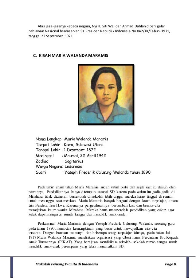 Biografi pejuang wanita