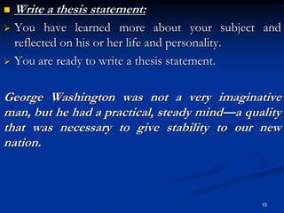 Biographical narrative essay | PPT