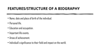Comprehensive Guide to Biographical Writing and Poster Creation | PPTX