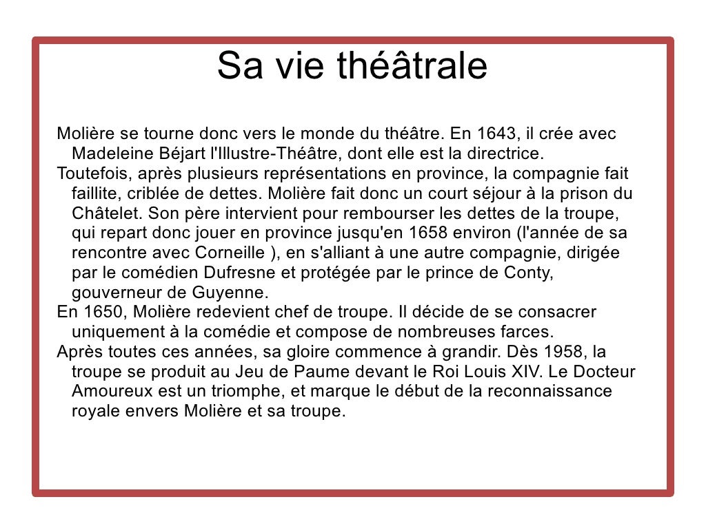 Courte Biographie De Molière En 10 Lignes