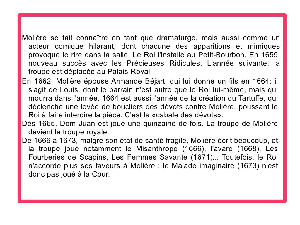 Courte Biographie De Molière En 10 Lignes