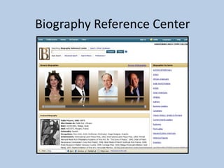 Biography Reference Center
 