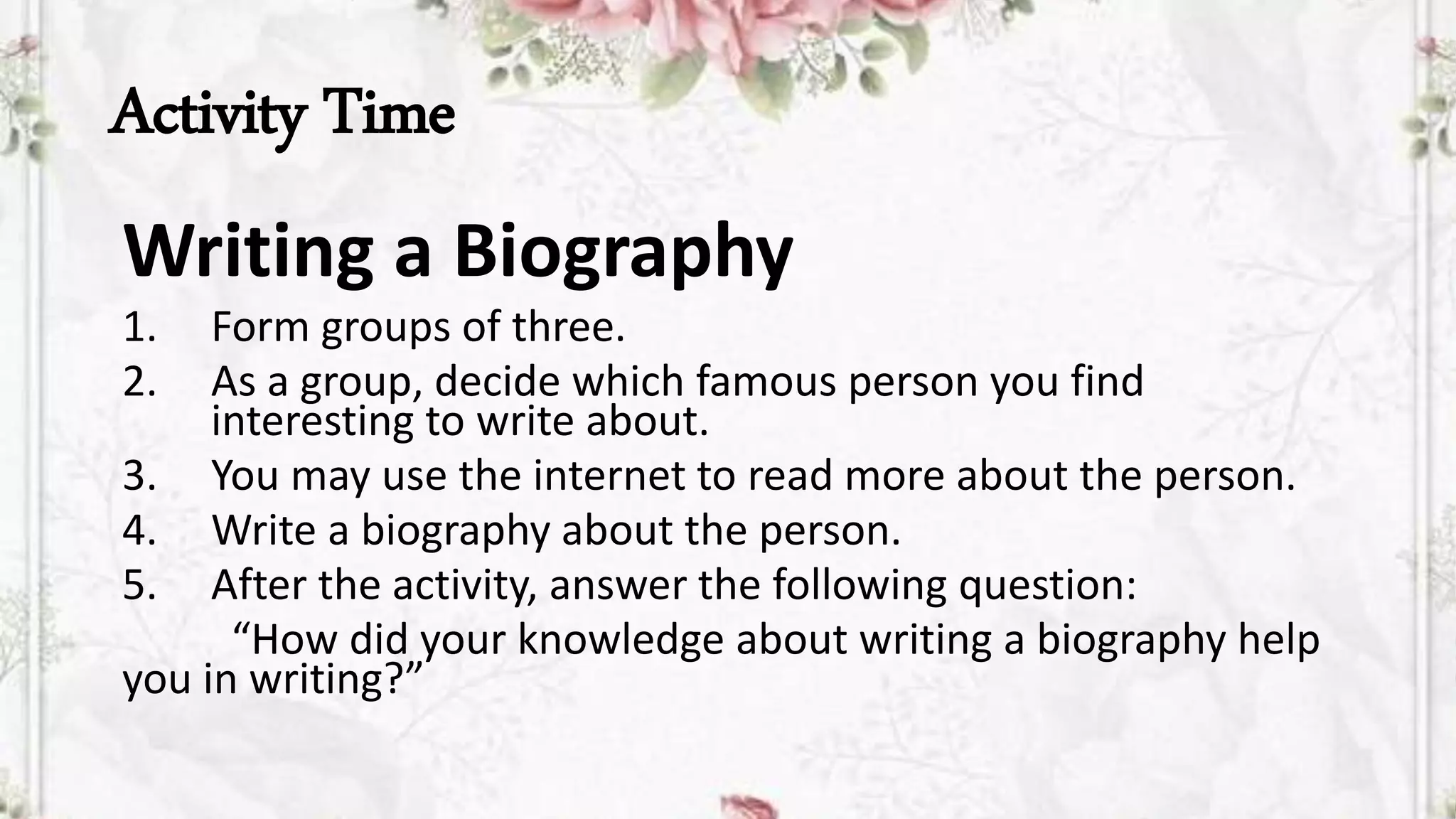 Biography | PPTX