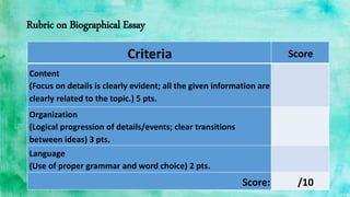 Biography | PPTX