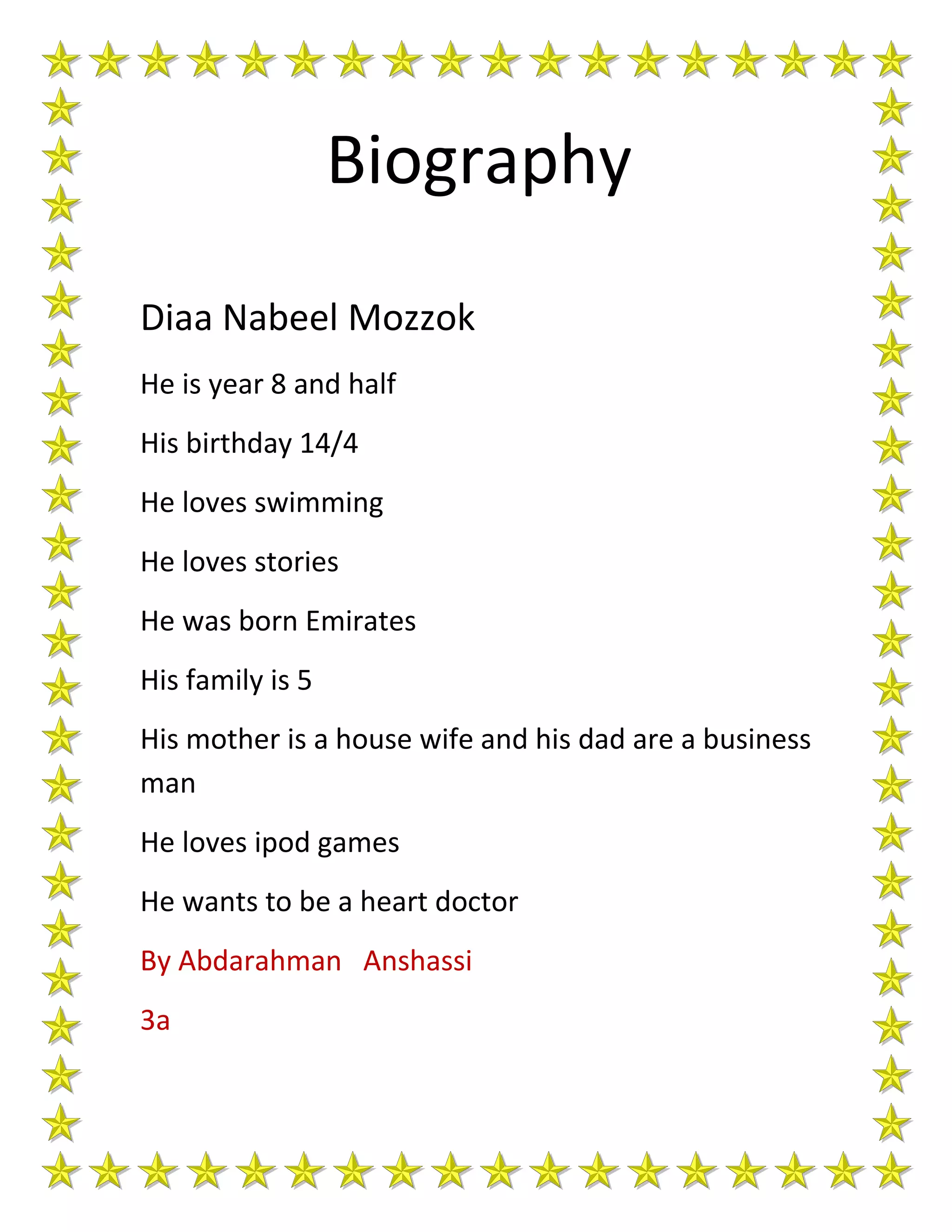 Biography anshasi | DOCX