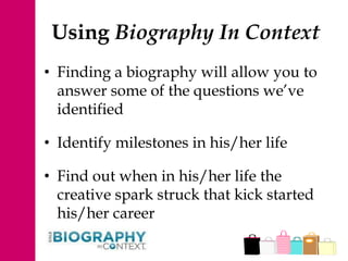 what is biography context