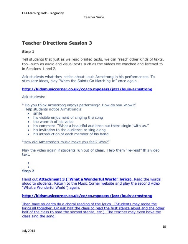 Biography lt teacher guide