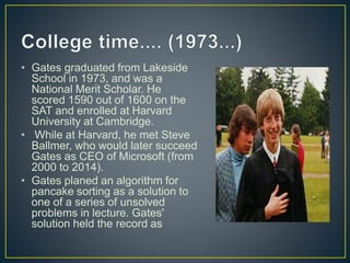 Biography of bill gates | PPTX