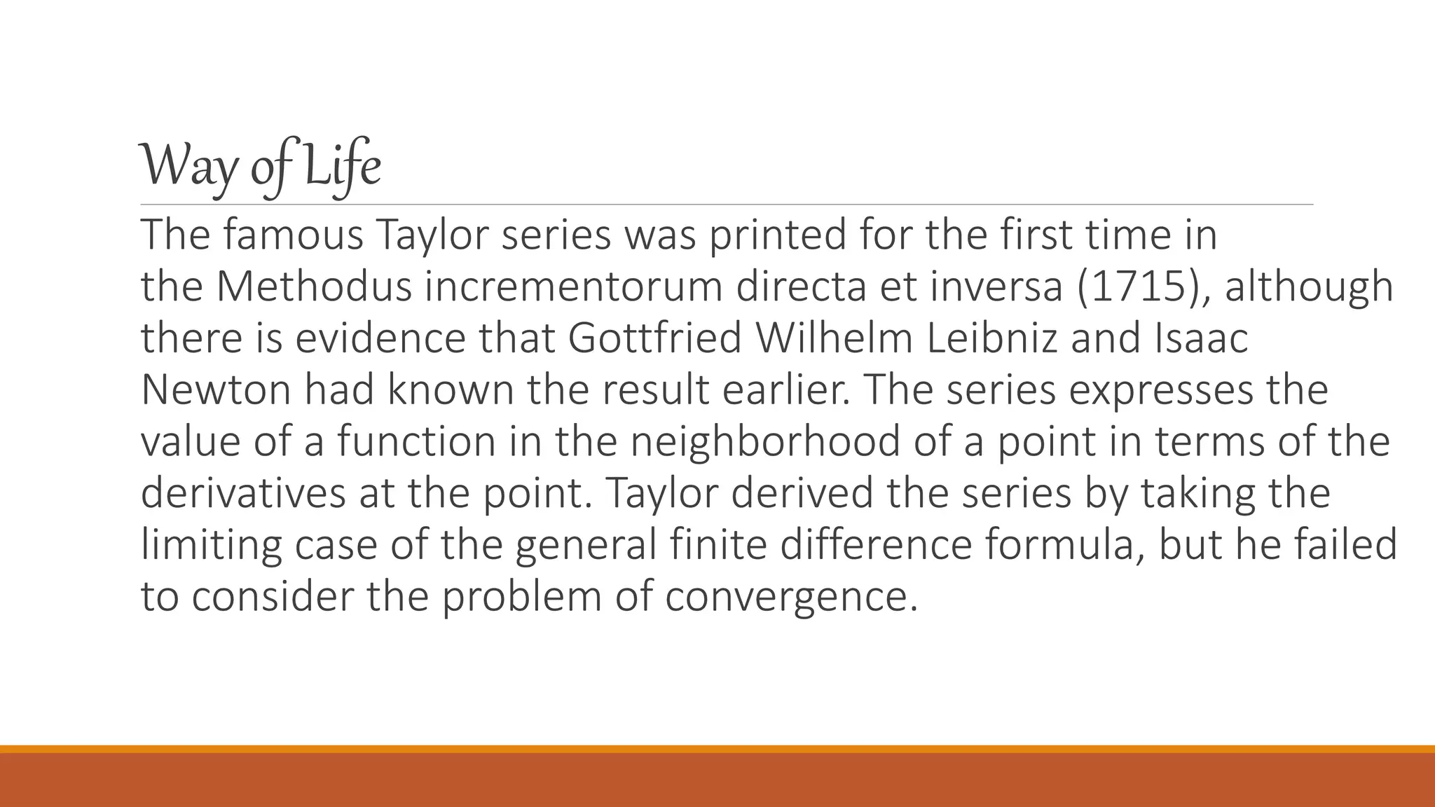 Biography of brook taylor | PPT
