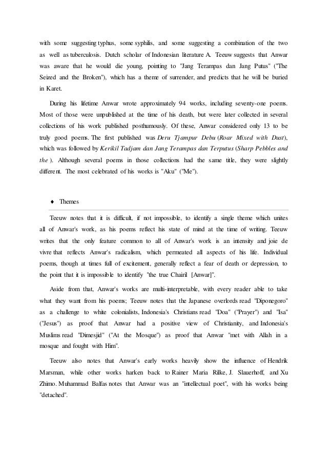 Dapatkan Gambar Biography Of Chairil Anwar Terkeren by Cikimm.com
