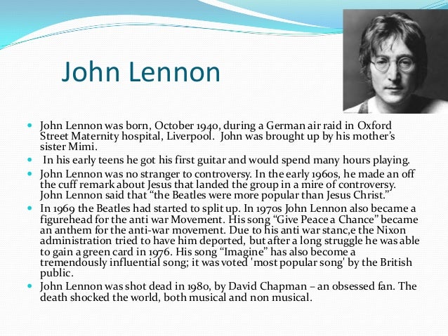 John Lennon Biography Bahasa Indonesia | biography of final John Lennon Biography Bahasa Indonesia | biography of final