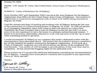 Position Title:  Quality  Control Manager /                          Construction  ManagerCompany : FLUOR DANIEL Project Name : CETAC II Task Order 0022Client:                       USACEIndustry:                  US Military SupportType of Project:    Cost Reimbursable Location : Baghdad, IraqDate of Employment : November 2009  to  Present