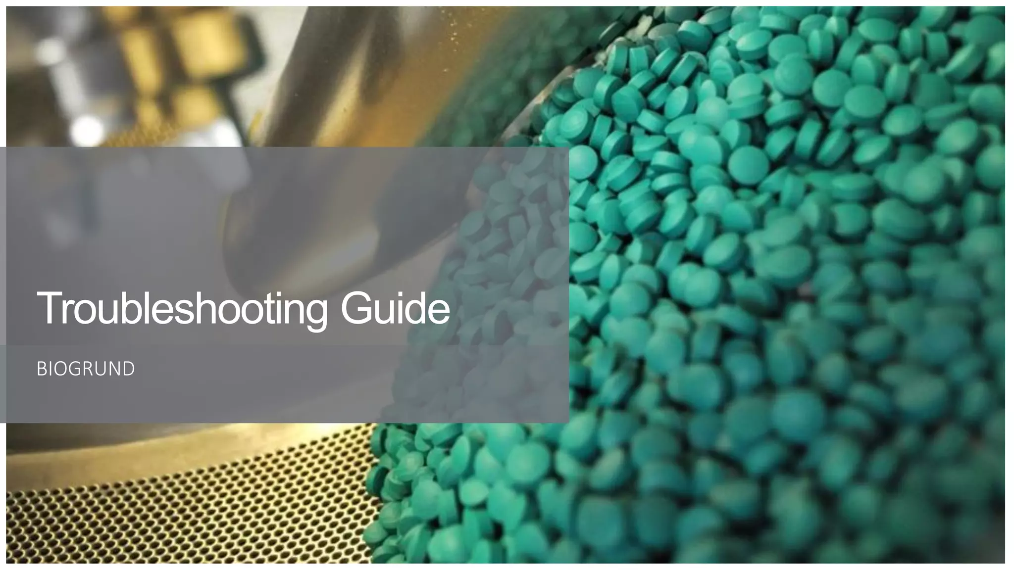 BIOGRUND Film Coating Troubleshooting Guide PPT