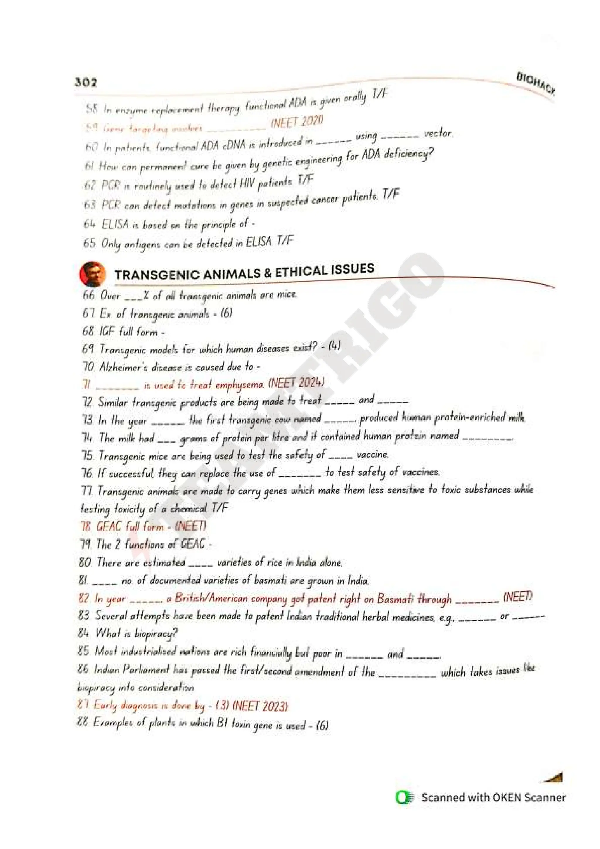 Biohack- class 11 and 12 NEET Parth Goyal