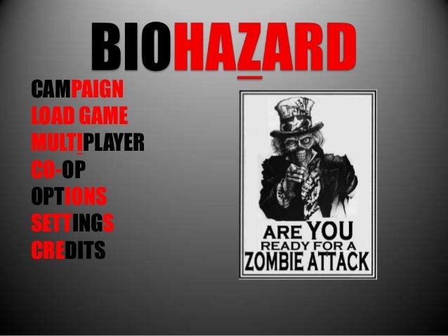 Biohazard Early Stage Main Menu Biohazard Early Stage Main Menu