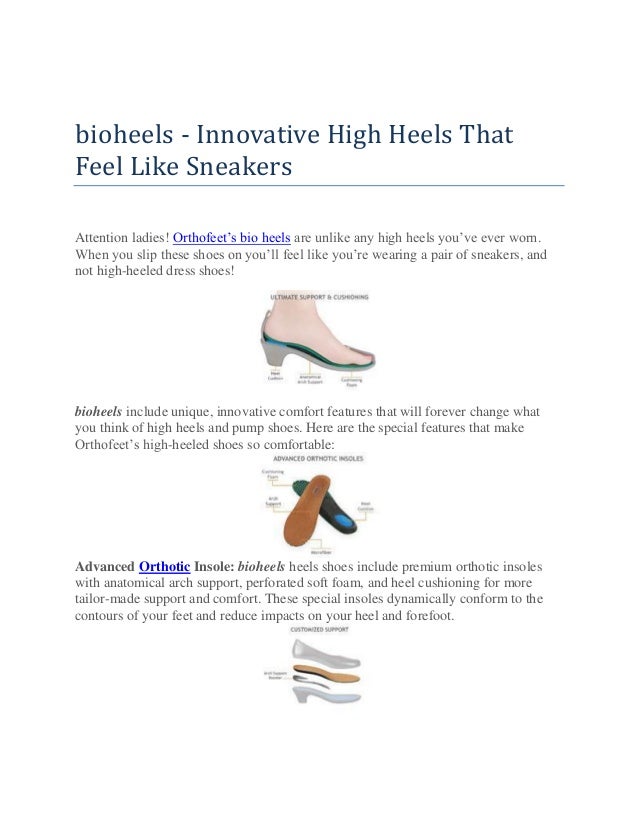 bioheels Innovative High Heels That Feel Like Sneakers