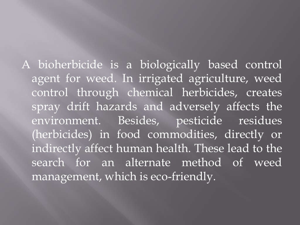 Bioherbicides