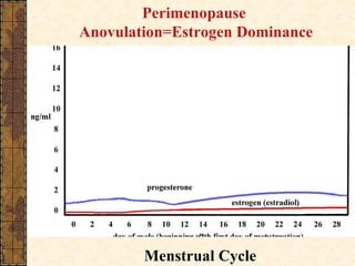 Perimenopause Anovulation=Estrogen Dominance Menstrual Cycle 