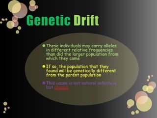 5 conditions are required to maintain genetic equilibriumThere must be random matingThe population must be very largeThere can be no movement into or out of the populationNo mutationsNo natural selections